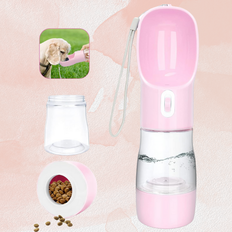 Pet Water Bottle & Snack Holder